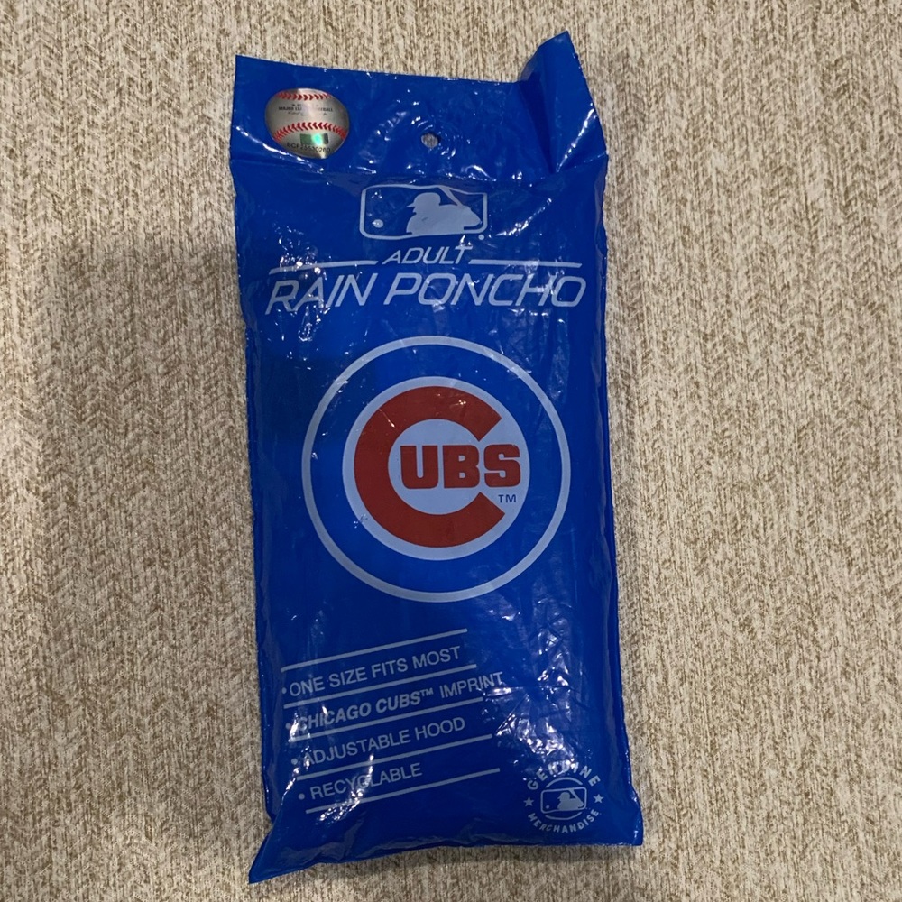Cubs Adult Rain Poncho